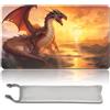 MPLR BOARD GAME MPLR Gioco da tavolo MTG Tappetino con zone + sacchetto impermeabile, bordi smussati, superficie in gomma liscia, PlayMat Original Angel of Flight Alabaster