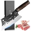 Plys Coltello da chef forgiato cinese Coltello da taglio con manico in legno Coltello da taglio in acciaio al carbonio Coltello da taglio professionale in acciaio inossidabile Coltello da mannaia asiatico