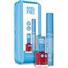 Rimmel London Kit Regalo All That Glitters Collection, Pochette Medium Glitterata e Puller Dorato, Mascara Wonder Extension, Matita Occhi Soft Kohl Kajal Nera e Stay Matte 500 Fire Starter