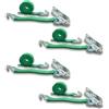 Dolezych DoZurr 2000 - Set di 4 cinghie con cricchetto e gancio profilato, portata fino a 1000 kg, 35 mm di larghezza x 6 m di lunghezza, verde