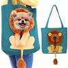 Recitem Borsa a tracolla per cani, per animali domestici, 5 kg, borsa per il trasporto per cani e gatti (blu marino, grande)