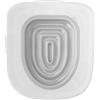 Zhongdawei Kit Toilette per Gatti Kit Sedile WC Lettiera per Animali Domestici Un Addestratore Universale Riutilizzabile per Toilette per Gatti Rispettose Dell'ambiente(Vassoio Bianco, 1 Supporto Interno Grigio)