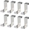 MengH-SHOP Ganci per Porte in Acciaio Inossidabile Reversibili Gancio Sopraporta Ganci per Appendere a Forma di Z per Ante Standard e Guardaroba e Armario 8 Pezzi