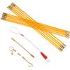 QWORK® 10 Pezzi Tiracavi Fibra di Vetro, Tiracavi con Gancio, 33 cm Aste Tiracavi, Sonda Passacavi