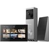 EZVIZ EP3x Campanello senza fili con SD7, Videocitofono 2K con doppio obiettivo, Rilevamento persone/pacchi, Visione notturna a colori, Cambio voce, 32 GB eMMC integrato