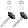 QUARKZMAN 2pz Pomelli Stella M8 x 50mm, Manopola Serraggio Plastica Forma Esagonale, Vite Ricambio, Maniglia per Manopola Rondella Dado per Macchinari Sostituzione Base Ombrello