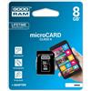 Goodram 8GB Scheda MicroSDHC Goodram Classe 4 + adattatore [M40A-0080R11]