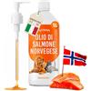 Petsly Olio di Salmone per Cani e Gatti, 1000 ml, Ricco di Omega 3, 6 e 9 | Pelo Lucente, Pelle Sana, Articolazioni Forti, Sistema Immunitario Forte - 100% Naturale dalla Norvegia
