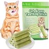 OSDUE Erba Bastoncini da Masticare per Gatti, 6X Snack Liofilizzato per Pulizia dei Denti con Pollo, Erba Gatta, Olio di Pesce, Snack Gatto Stick Dentali per Gatti per la Rimozione Delle Palle di Pelo