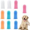iCovalescent 10Pcs Spazzolino per Cani, 360º Spazzolino da Denti del Dito del Cane, Silicone Riutilizzabili, per Cani, Gatti & Piccoli Animali Dentali Cura Dentale(5 Colori)