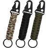 Cozlly Portachiavi Moschettone, 3 Pezzi Portachiavi Paracord con Moschettone, Portachiavi Intrecciati, per Campeggio, Escursionismo, Caccia, Pesca