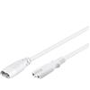 CABLEPELADO Cavo di prolunga alimentazione | C7 a C8 | IEC 60320 C7 a C8 | Sezione 0,75 mm² | 10 A 125 V | 2,5 A 250 V | H03VV-H2-F | Adatto per TV, rasoio e radio | Bianco | 2 metri