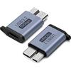 Seminer Adattatore da USB C a Micro B (2 Pack), Cavo USB 3.0 10Gbps per Disco Rigido USB C Compatibile con Toshiba, HDD, Seagate, WD, Galaxy S5 Note 3, HDD ecc