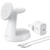 Anker MagGo Caricatore Wireless iPhone Magnetico 15W (Dock Stand), Caricatore Compatibile con MagSafe 3 in 1 Certificato Qi2, per iPhone 17/16/15, Apple Watch, AirPods Pro e altro (Adattatore Incluso)
