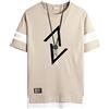GIJOVANA T Shirt Uomo Maglietta Colori a Contrasto Estive Manica Corta Casual Diversi Colori Disponibili(1 Cachi,M)
