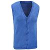 Evoga Gilet Smanicato Uomo Primavera Estate Cardigan Maglia Slim Fit in Cotone (Blu, L)