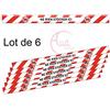 AUA SIGNALETIQUE - Lot de 6 Bandes de Marquage au Sol - Ne Rien Stocker Ici - Autocollant laminé - 670x50 mm