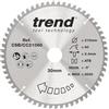 Trend Wood Mitre Saw Blade, 210mm Diametro, 30mm Foro, 60 Denti, 2.4mm Fenditura, Angolo di Incidenza -5°, TCT, Finitura Extra-Fine, CSB/CC21060