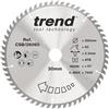 Trend Lama sega circolare legno 260mm 30mm 60 denti finitura fine