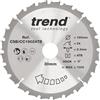 Trend Wood Cordless Mitre Saw Blade, 190mm Diametro, 20mm Foro, 24 Denti, 1.9mm Fenditura, Angolo di Incidenza -5°, TCT, Finitura Media, CSB/CC19024T