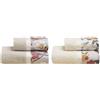 Lisola Set Asciugamani da Viso e Bidet, 2 Asciugamani 110x60 cm + 2 Asciugamani 60x40 cm, in Spugna di Cotone 430 gr/mq, con Balza in Raso. Modello: Melania