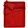 SofficePiuma - Set Sacco Copripiumino, con Federe e Patella, Art Fritz, Ipoallergenico (12 Rosso, 250x220 Matrimoniale King + 2 federe)