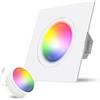 linovum Faretto da incasso RGB bianco con modulo Wifi intercambiabile - compatibile con Alexa & Google - faretto da soffitto RGBWW