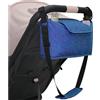 SUQ Organizer Per Passeggino Con Portabicchieri, Può Essere Trasportato o Appeso, Borsa Passeggino Borsa Organizer, Borsa Per Passeggino Universale, Impermeabile Borsa Per Passeggino (Blu navy)