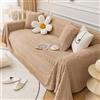 ZCXRYFL Telo Arredo Divano Penisola 1 2 3 4 Posti Copridivano Morbido Coperte Divano In Peluche Protezione Mobili Rivestimento Divano Antiscivolo Per Antigraffio Gatto Bambino Che Gattona (180X400cm,Brown 2)