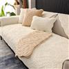 ZCXRYFL Telo Copridivano in Peluche 4 3 2 1 Posti con Penisola Pelle/Legno Universale Fodera Divano Antiscivolo Fodere Salva Divano Angolare con Braccioli per AntiGraffio Gatto(70X90cm,Beige 2)