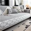 ZCXRYFL Jacquard Copridivano Antiscivolo Copertura Divano Penisola Angolare A L/U 1 2 3 4 Posti Fodera Divano in Ciniglia per Divani in Pelle/Legno/Tessuto Coperta AntiGraffio(110X160cm,Grey)
