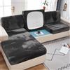 ZCXRYFL Federa Cuscino Sedile Divano In Velluto 3 4 2 1 Posti Copri Cuscini Seduta Fodere Cuscino Schienale Divano Elasticizzati Copridivano Angolare/Penisola(2 Seater Cover L: 95-135cm- W: 65-95cm,Gray 2)