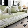 ZCXRYFL Jacquard Copridivano Antiscivolo Copertura Divano Penisola Angolare A L/U 1 2 3 4 Posti Fodera Divano in Ciniglia per Divani in Pelle/Legno/Tessuto Coperta AntiGraffio(90X180cm,Green)