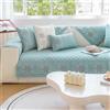 ZCXRYFL Cotone Copridivano Fodere Divano Penisola Angolare A L/U 1 2 3 4 Posti Fodera Divano Antiscivolo per Divani in Pelle/Legno/Tessuto Coperta da Balcone/Davanzale per Gatti(70X120cm,Blue)