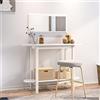 Generisch Jiangboyue-822298 - Tavolo consolle in legno di pino, 110 x 40 x 80 cm, colore: Bianco