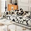 ZCXRYFL Telo Salva Divano 1 2 3 4 Posti Copridivano Antiscivolo Per Divani A Penisola/Angolare Lusso Copertura Divano In Ciniglia Con Nappe Coperta Multiuso Per Divano Letto/Pausa Pranzo(180X260cm,Black)
