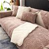 ZCXRYFL Telo Copridivano in Peluche 4 3 2 1 Posti con Penisola Pelle/Legno Universale Fodera Divano Antiscivolo Fodere Salva Divano Angolare con Braccioli per AntiGraffio Gatto(90X90cm,Coffee)