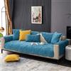 ZCXRYFL Copridivani 1 2 3 4 Posti Copridivano Antiscivolo in Ciniglia per Divani Angolari E Penisola Fodere Divano Trapuntata Universale per Divano in Pelle Tessuto Legno Massello (90X180cm,Blue)