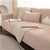 ZCXRYFL Copridivano 1 2 3 4 Posti Copridivani Antiscivolo per Divani in Pelle/Legno/Tessuto Fodere Divano Universale Penisola Angolare A L/U Coperta AntiGraffio, Cotone E Lino(70X150cm,Pink)