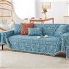 ZCXRYFL Telo Arredo Divano Angolare 1 2 3 4 Posti Copridivano Penisola Copertura Divano in Ciniglia Protezione dei Mobili Fodera Divano per AntiGraffio Gatto Bambino Che Gattona(180X360cm,Blue)
