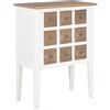 vidaXL Credenza Elegante Carattere Rustico Solida Raffinata Pulizia Facile Classica Madia Buffet Mobiletto Armadio Bianco Legno Massello
