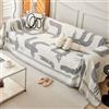 ZCXRYFL Telo Copridivano Per Penisola/Angolare 1 2 3 4 Posti Telo Salva Divano Antiscivolo Lusso Copertura Divano In Ciniglia Con Finiture In Nappe Coperta Multiuso Per Divani/Poltrona(180X130cm,Grey)