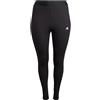 adidas Donna Essentials 3-Stripes Leggings (Plus Size), Black/White, XL Plus