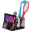 Generico Stazione organizzatrice di giochi per Switch, supporto da tavolo per giochi, telefono, controller e accessori.