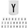 Design Letters Bicchieri Acqua Vetro con Iniziale (A-Z) | Idee Regalo Uomo & Regalo Donna | Vetro Borosilicato Progettato in Danimarca | Perfetto per Decorazioni da Tavola | Lettera Bicchieri | 350 Ml