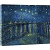 Wieco Art Van Gogh - Stampa artistica su tela su tela di canapa su tela di Van Gogh, stampa classica su tela di pittura ad olio su tela, pronta da appendere per il soggiorno, decorazioni per la casa