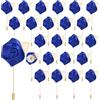 QUARKZMAN 24pz Rosa Blu Brillante Corpetto di Fiori Artificiali Asole Tasca Boutonniere Spilla per Cerimonia Nozze Anniversario Ballo Formale Cena Festa