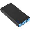 banapo Caricabatterie fai da te Powers Banks Box, luci a LED Power Bank fai da te Box 4 uscite USB Porta uscita 4.5V-2A per viaggi per lo sport(blu)