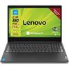 Lenovo Notebook Lenovo SSD Cpu Intel Core I3 di 10 Gen, Display Full Hd Led da 15,6 Ram 8Gb DDR4, SSD M2 NVME 512GB, Wifi, Bt, Windows 10 Pro, Libre Office, Pronto All'uso, Garanzia Italia