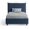 EvergreenWeb Letto con Contenitore 1 Piazza e Mezza BILBAO Blu